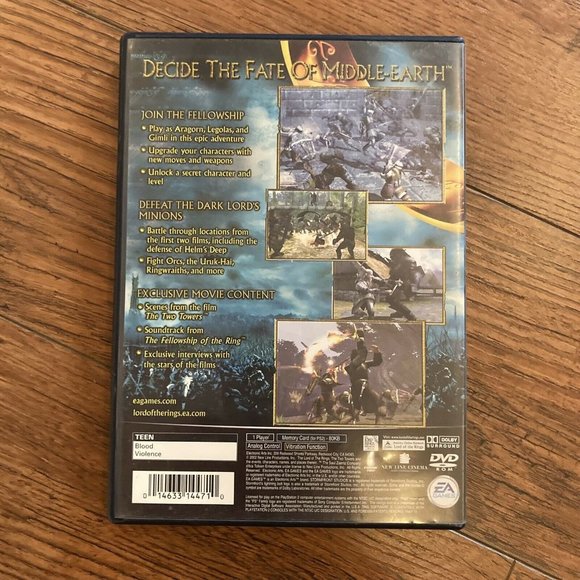 Lord of the Rings: The Two Towers (Sony PlayStation PS2) Game Complete - Picture 2 of 5